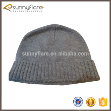 Warm grey 100% cashmere hats knitted
